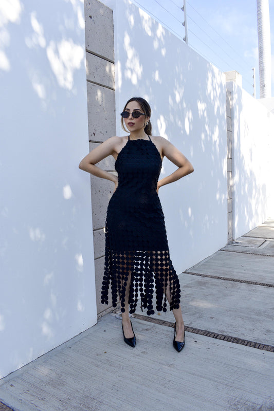 Vestido punto negro